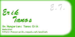 erik tanos business card